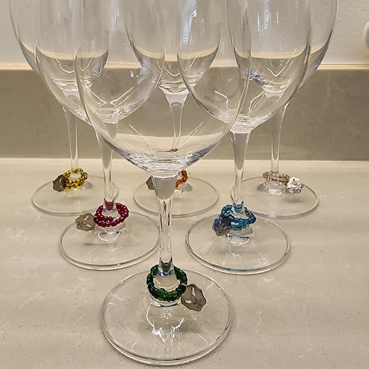 Wine Glass Charms – “MY Wine!” (Set of 6)